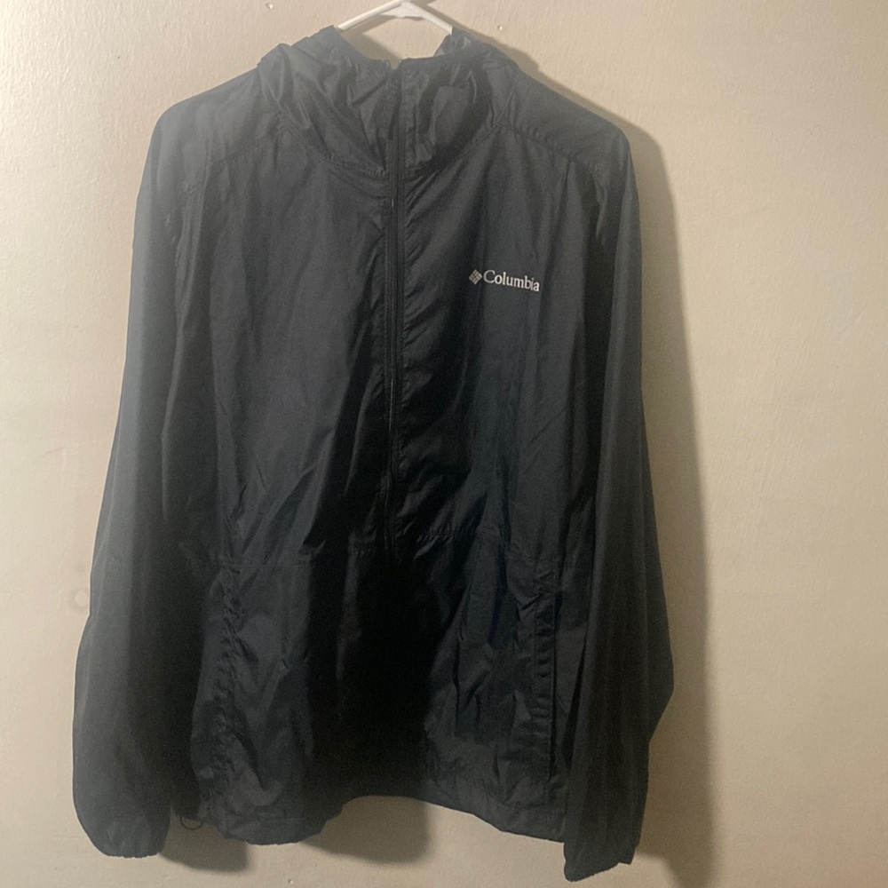 Mens Black Columbia Windbreaker (LARGE)